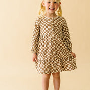 Organic Tiered Dress - Groovy - Makemake Organics