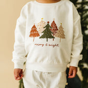 Organic Fleece Sweatshirt - Merry & Bright - Makemake Organics