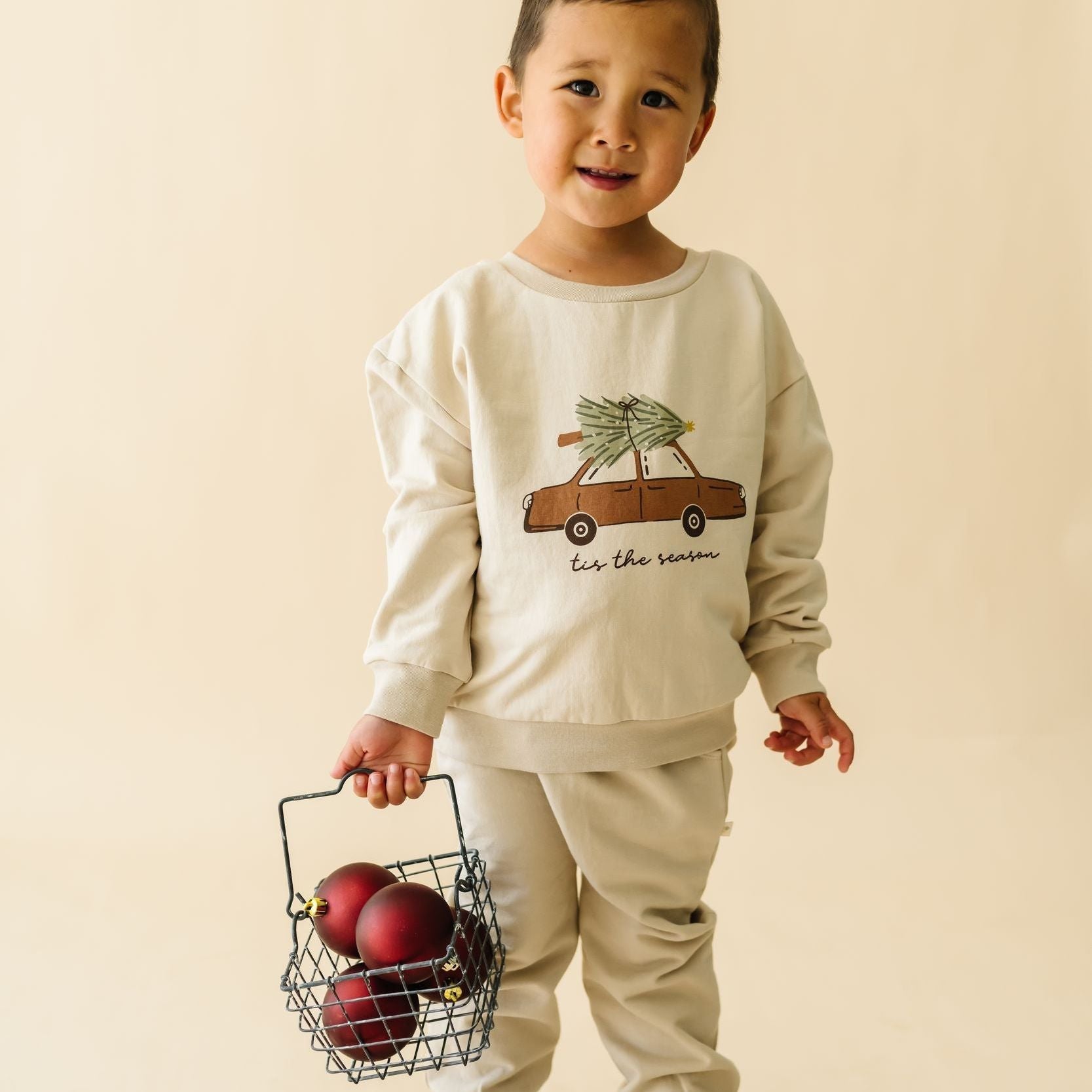 Organic Fleece Sweatshirt - Tis The Season - Makemake Organics