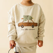 Organic Fleece Sweatshirt - Tis The Season - Makemake Organics
