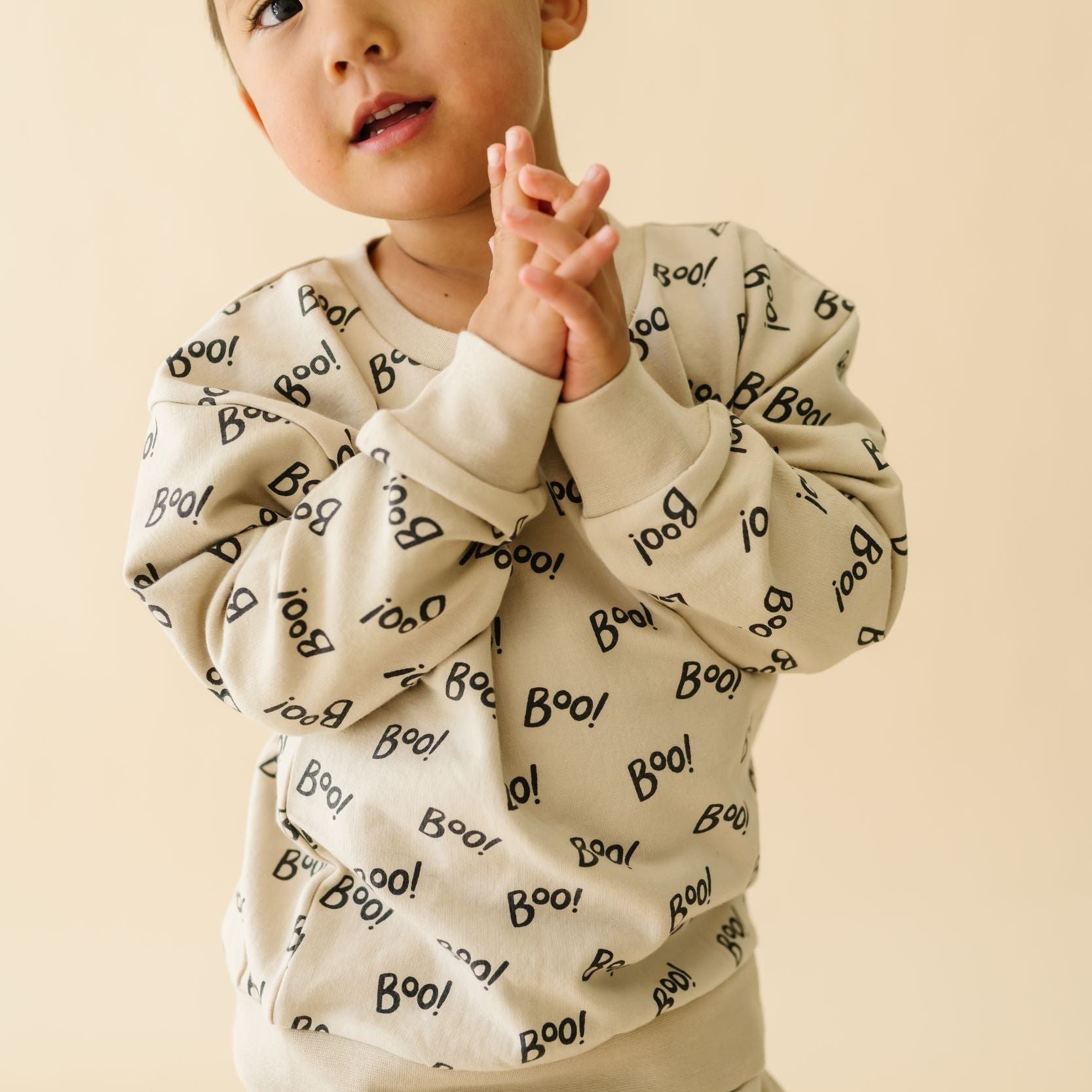 Organic Fleece Sweatshirt - Boo - Makemake Organics