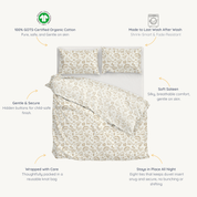 Organic Duvet Cover - Dino Dreams - Makemake Organics