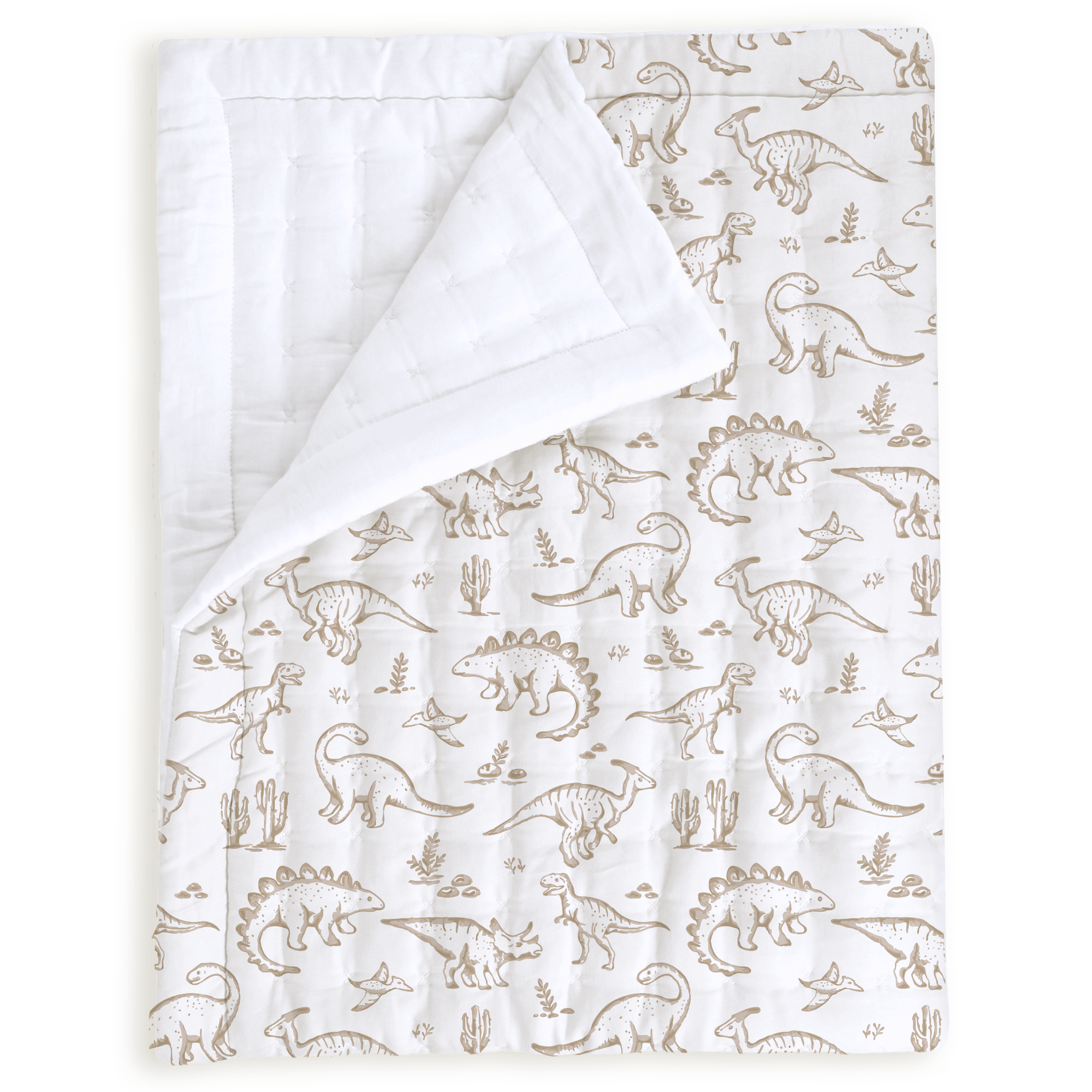 Organic Kids Quilt - Dino Dreams - Makemake Organics