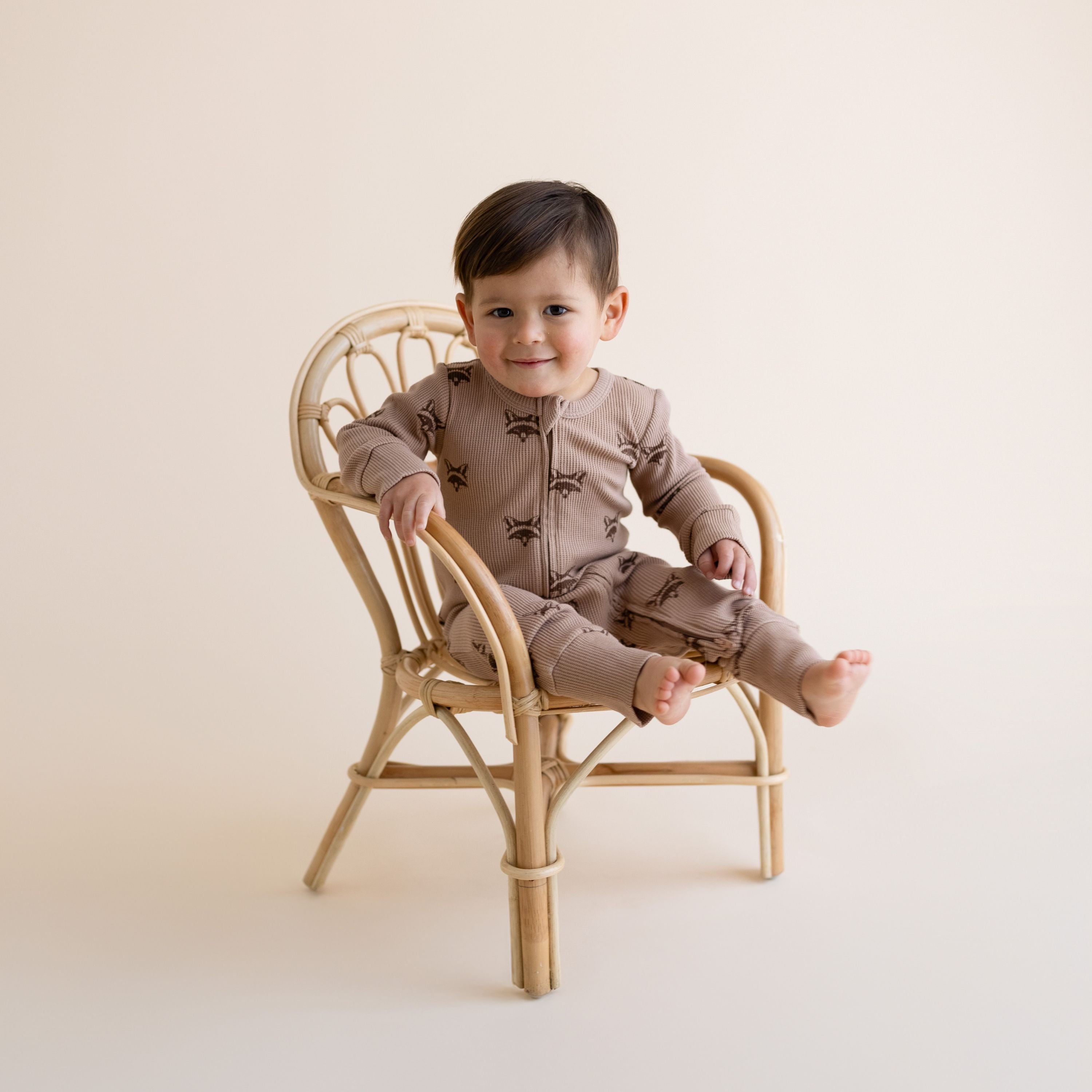 Organic 2-Way Zip Romper - Fox - Makemake Organics