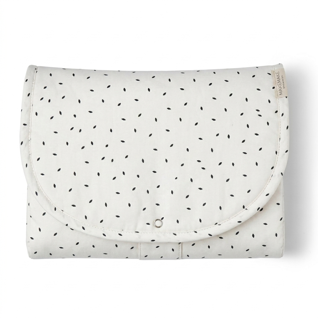 Organic Portable Changing Mat - Navy Flecks - Makemake Organics