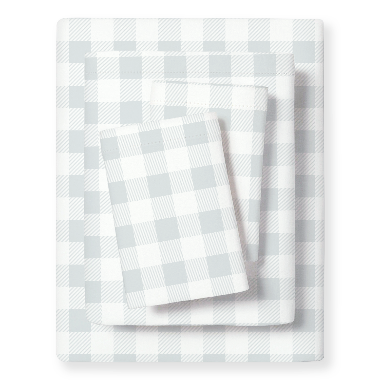 Organic Cotton Sheet Set - Gingham - Open Box - Makemake Organics