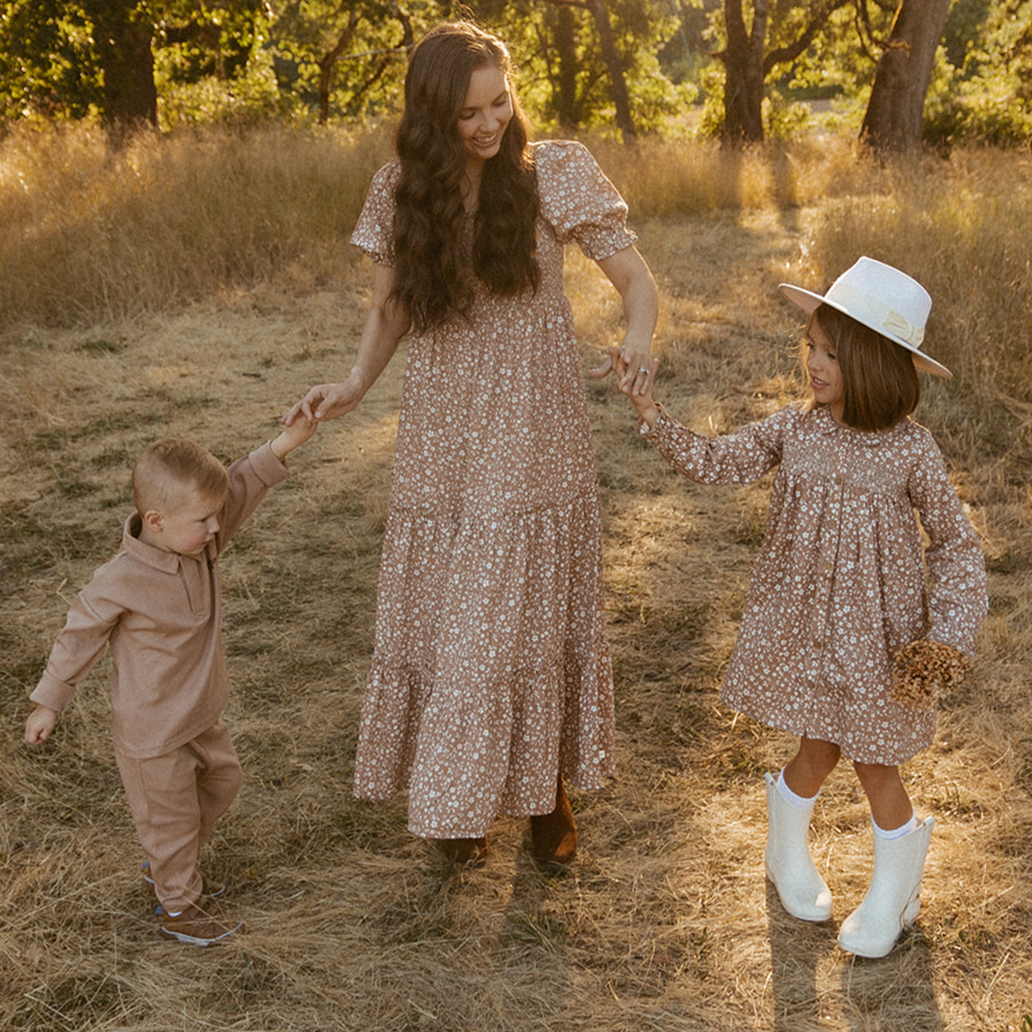 Makemake Organics Organic Smocked Tiered Dress