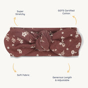 Organic Headwrap - Winter Bloom - Makemake Organics