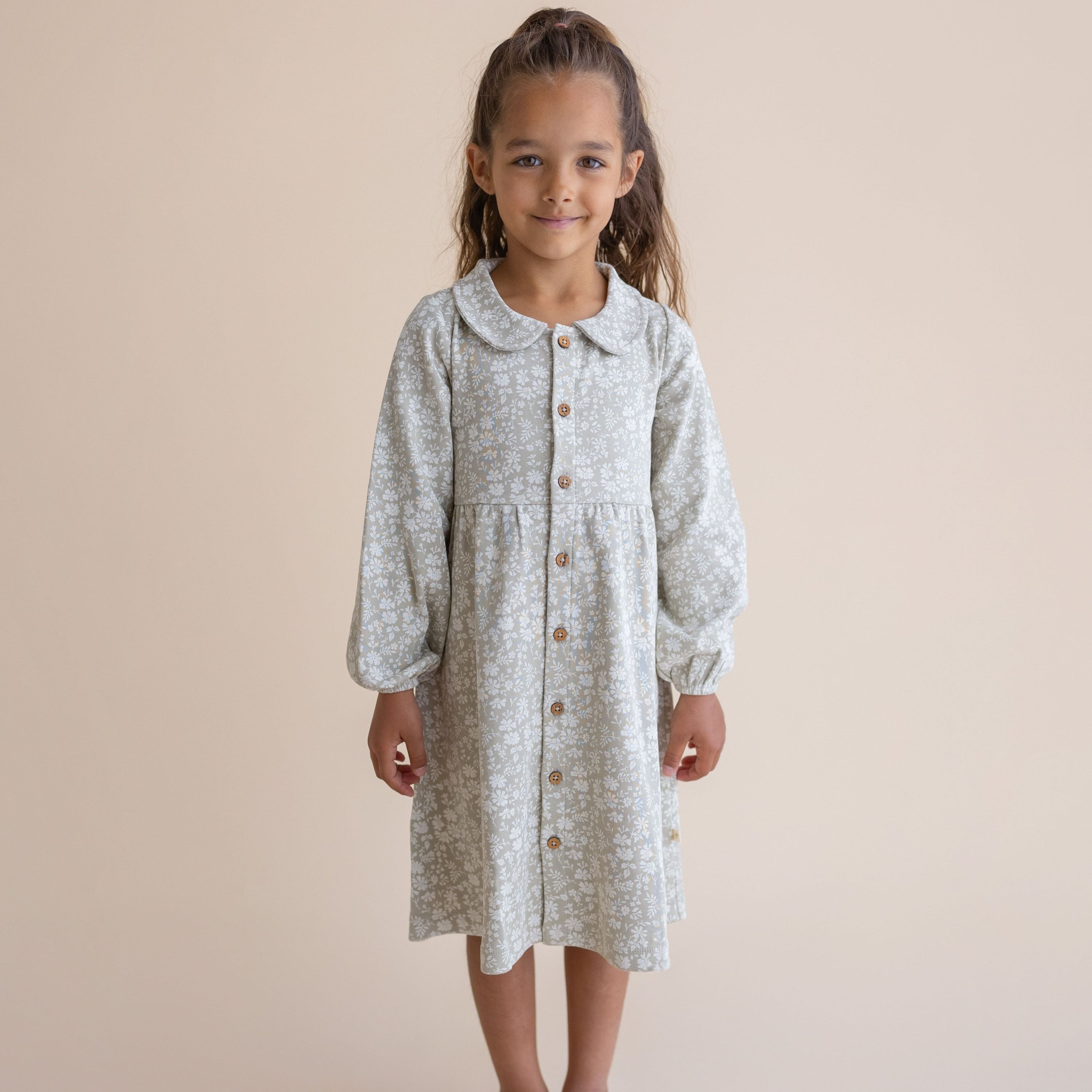 Organic Collared Dress - Wildsage - Makemake Organics