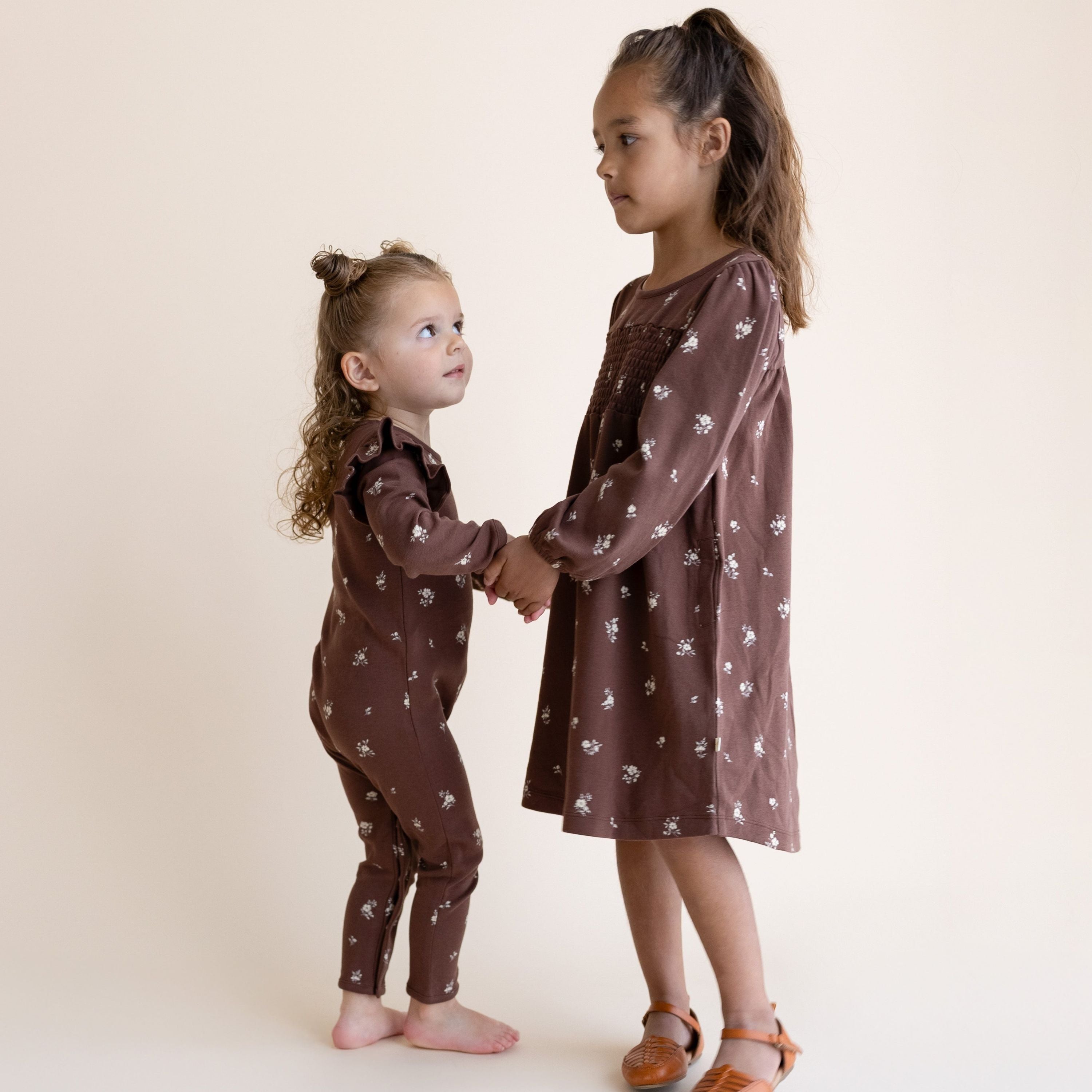 Organic Smocked Sundress - Birch - Makemake Organics