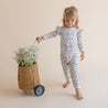 Organic Ruffle Full Sleeve Romper - Wildvine - Makemake Organics