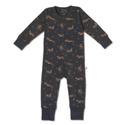 Organic 2-Way Zip Romper - Leopard - Makemake Organics