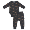 Organic Button Onesie & Pants Set - Leopard - Makemake Organics