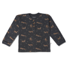 Organic Henley Tee - Leopard - Makemake Organics