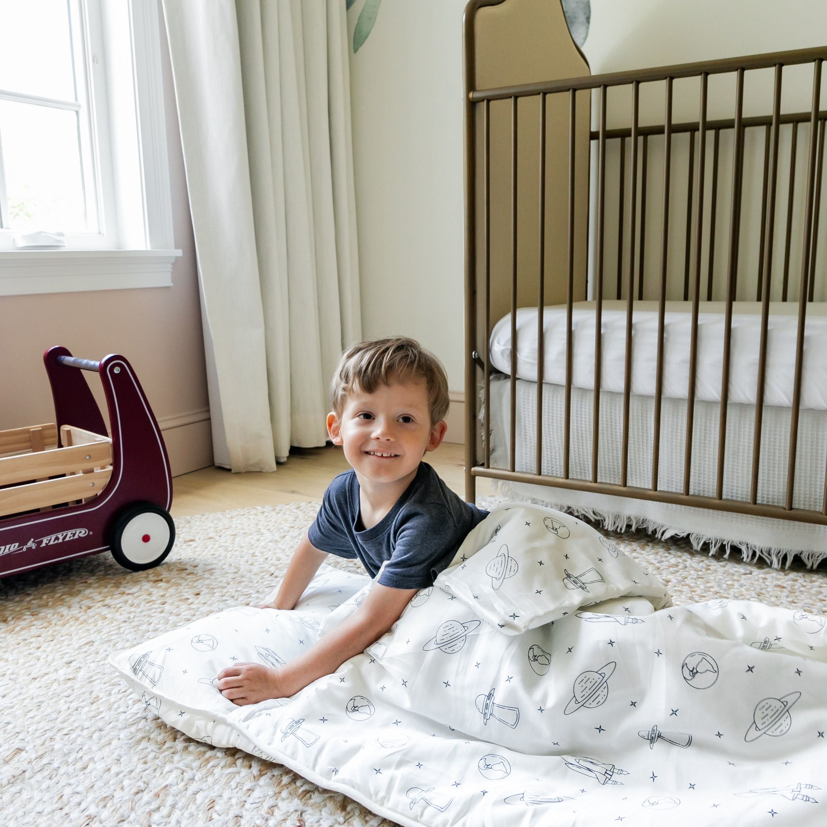 Organic Cozy Comfort Nap Mat - Astro - Makemake Organics