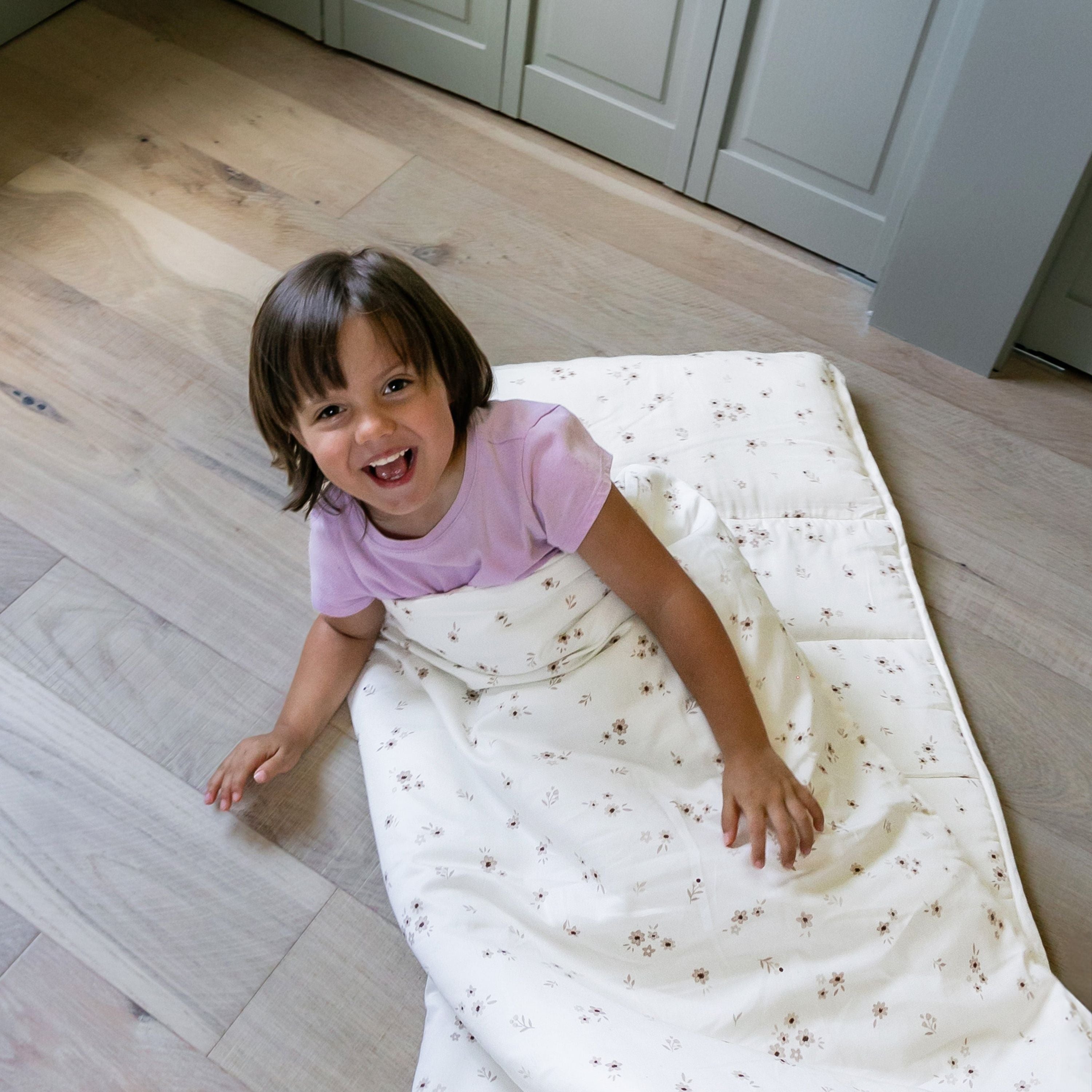 Organic Cozy Comfort Nap Mat - Bloom - Makemake Organics