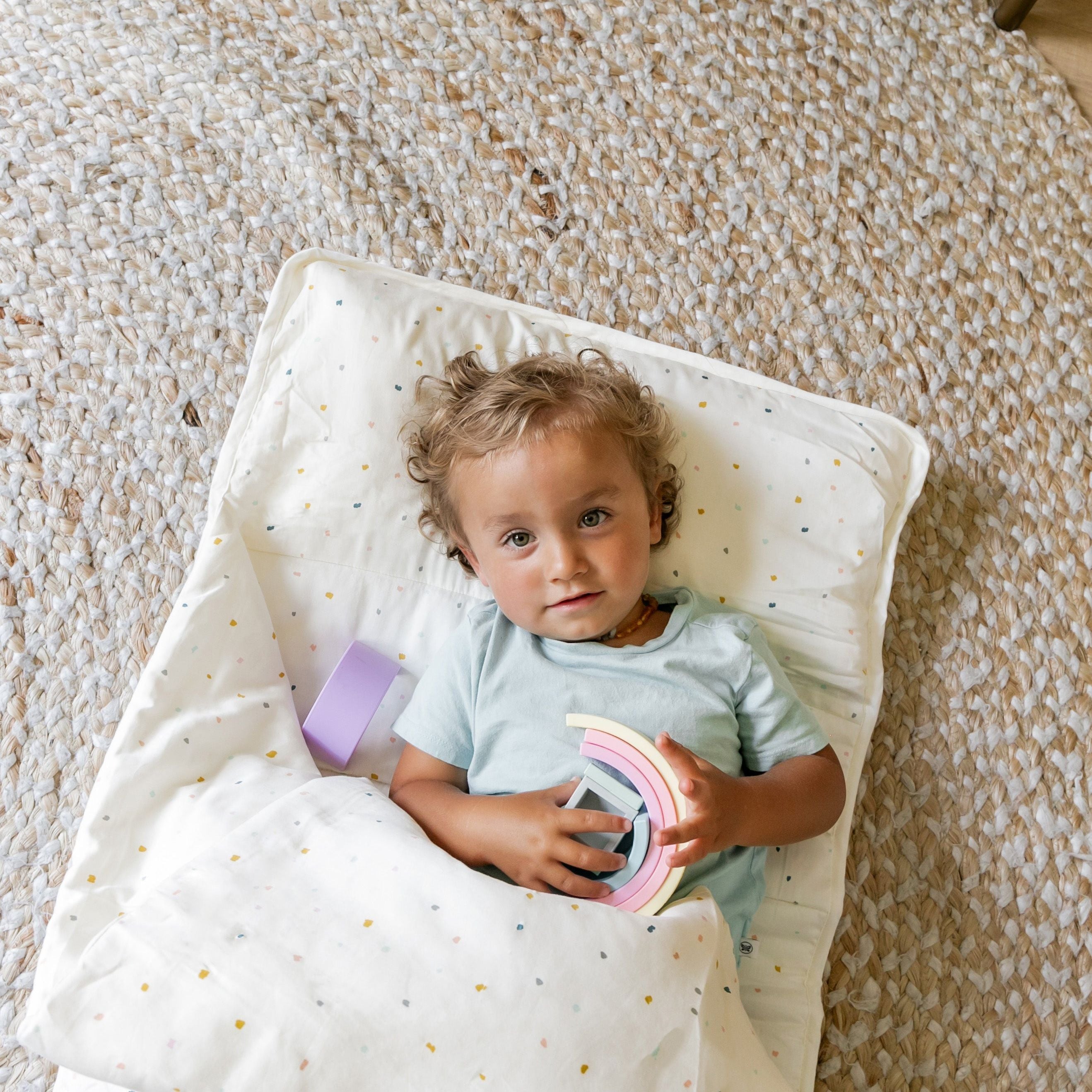 Organic Cozy Comfort Nap Mat - Dotty (Open Box) - Makemake Organics