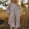 Organic Smocked Sundress - Mystic Floral - Makemake Organics