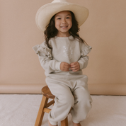 Organic Fleece Ruffle Sleeve Sweatshirt - Magic - Makemake Organics