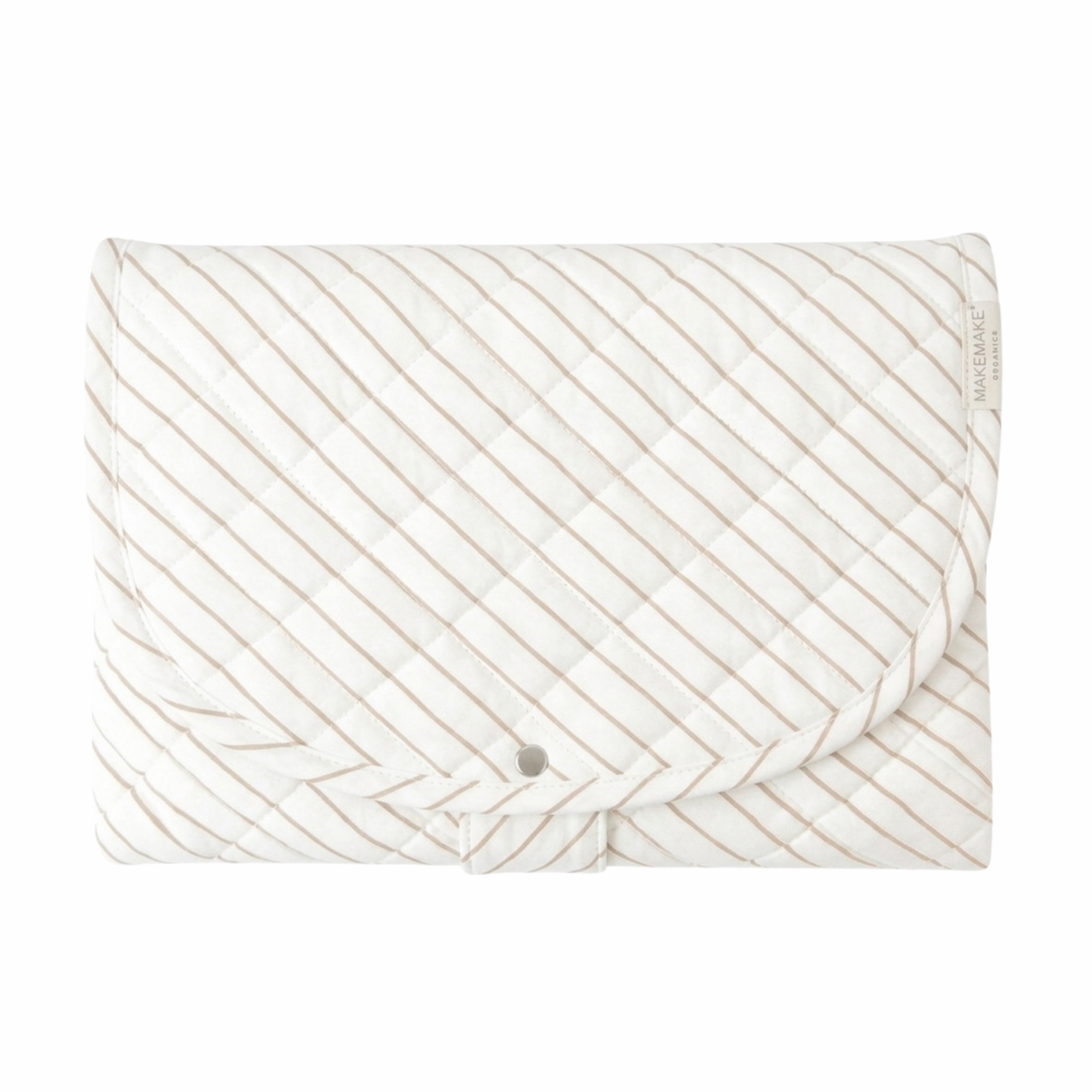 Organic Portable Changing Mat - Oat Stripes - Makemake Organics