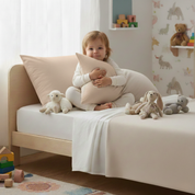 Organic Toddler Pillowcase - Taupe - Makemake Organics