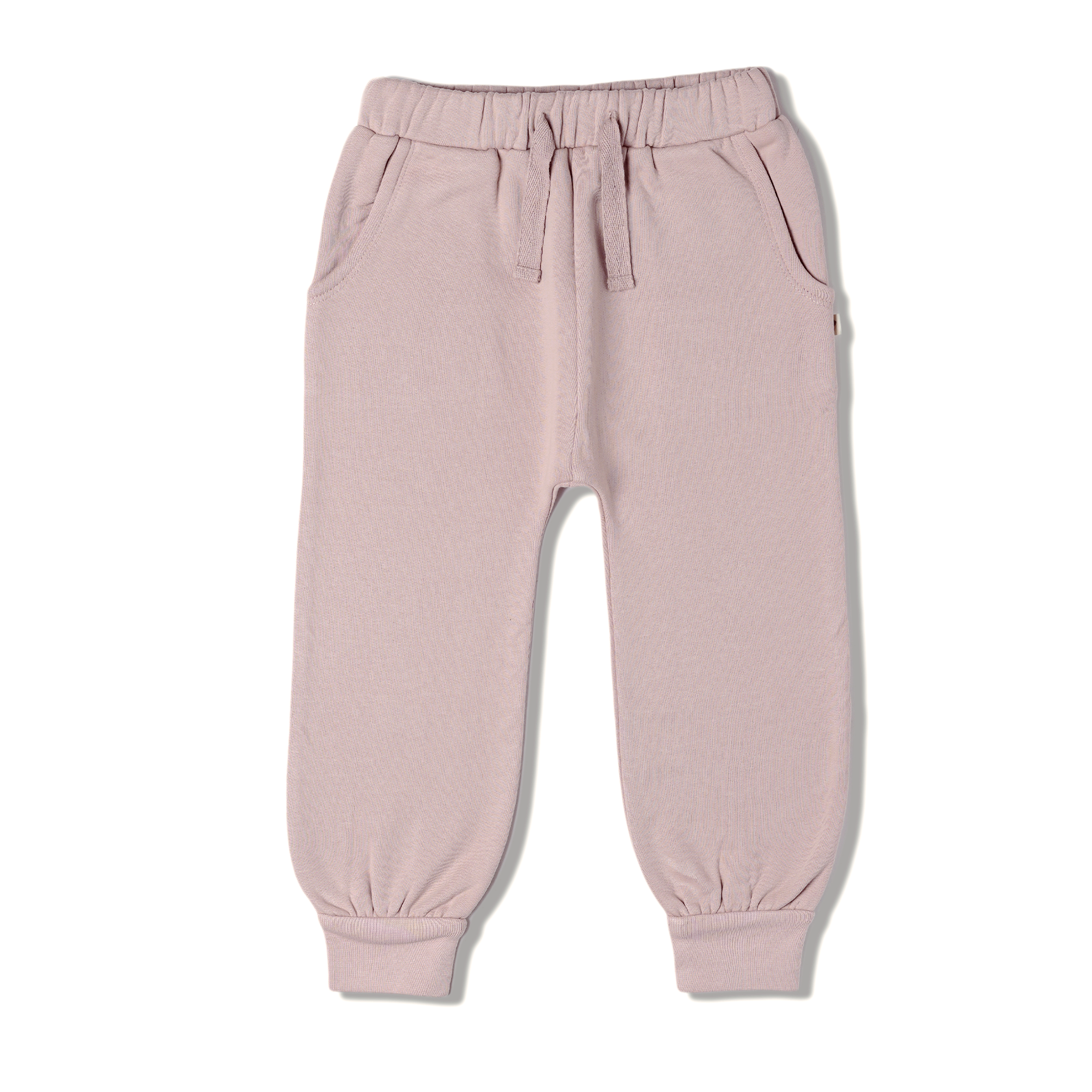 Organic Fleece Jogger Pants - Dusty Rose - Makemake Organics