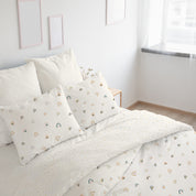 Organic Duvet Cover - Dotty & Rainbow - Makemake Organics
