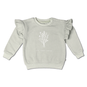 Organic Fleece Ruffle Sleeve Sweatshirt - Magic - Makemake Organics