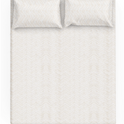 Organic Kids Fitted Sheet - Herringbone - Makemake Organics