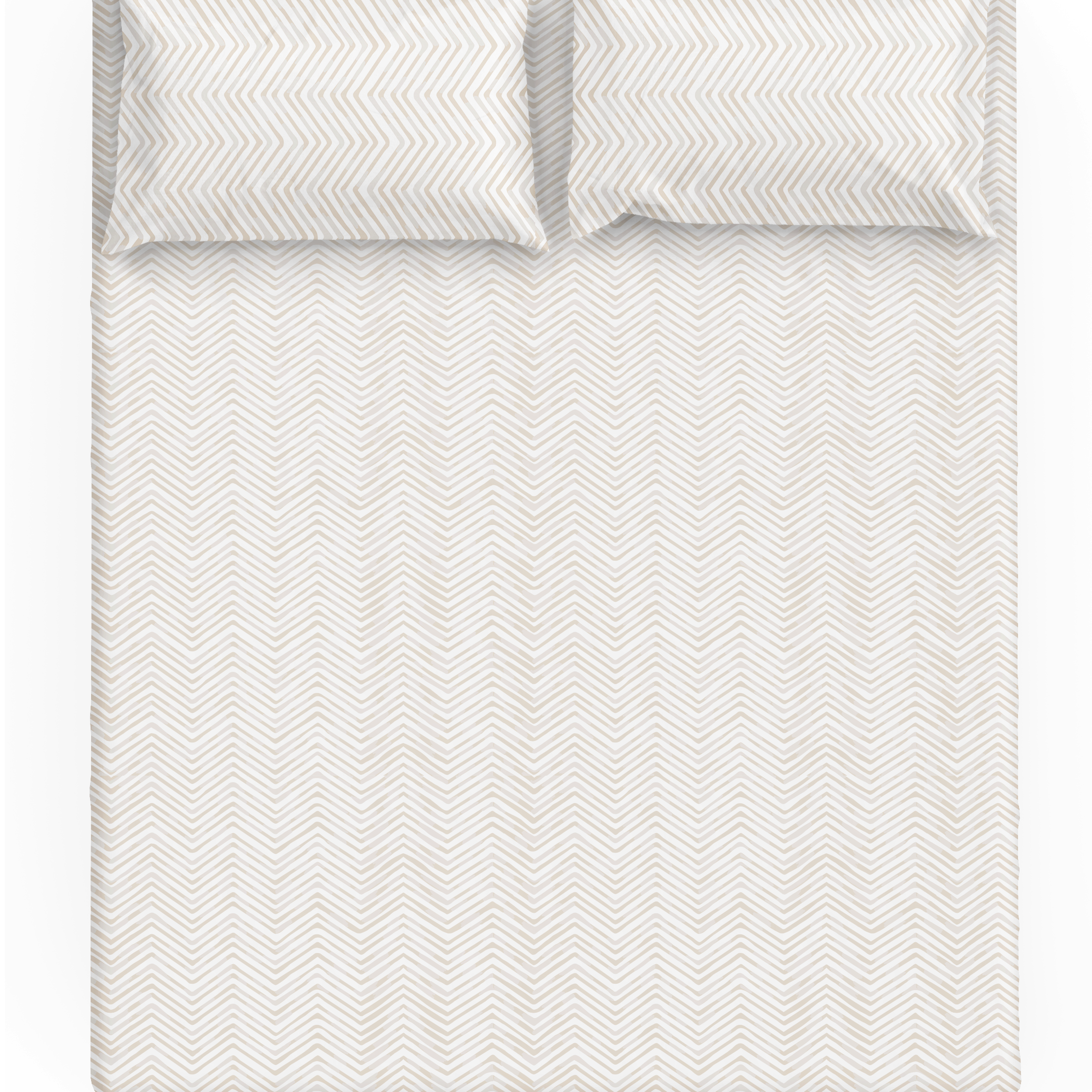 Organic Kids Fitted Sheet - Herringbone - Makemake Organics
