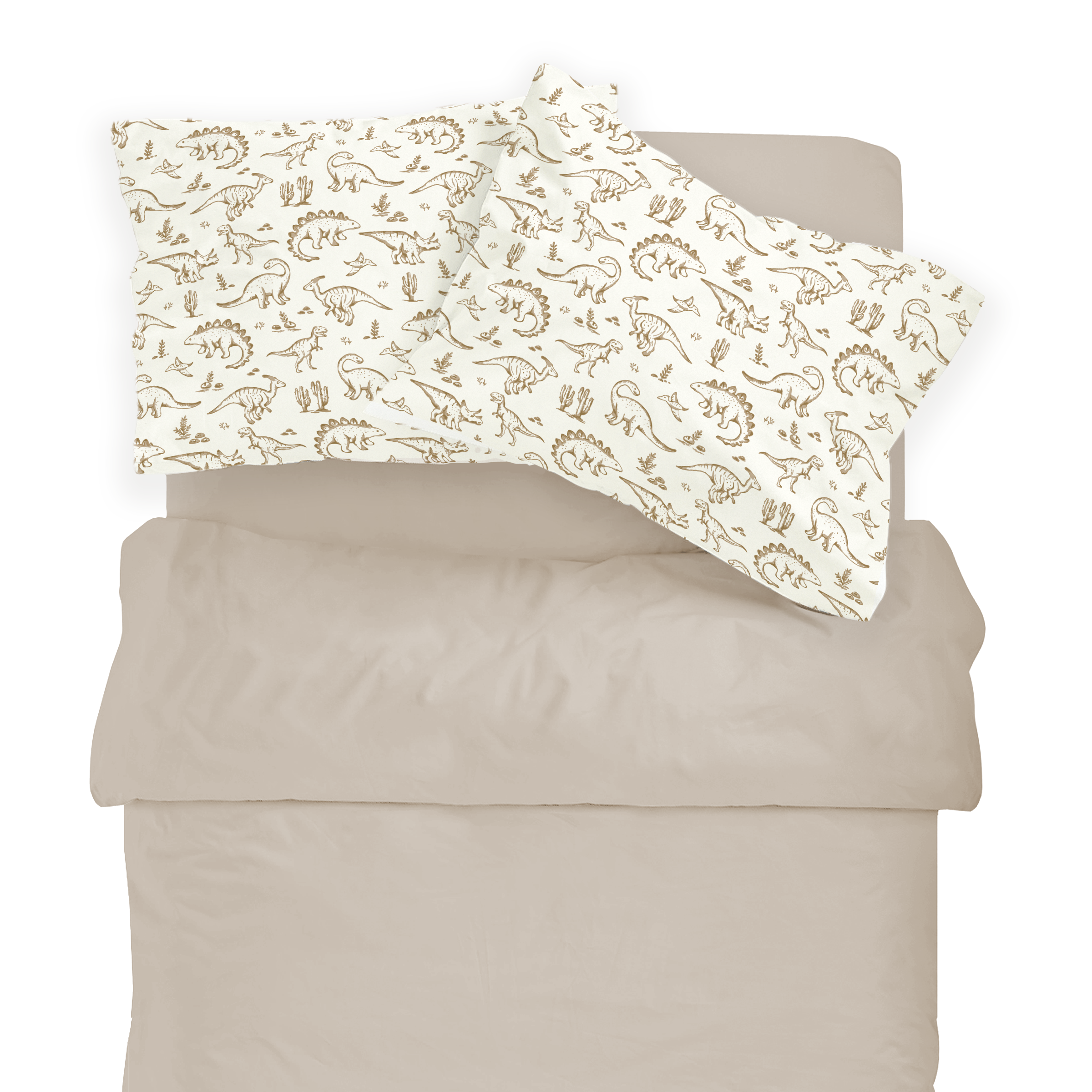 Organic Toddler Pillowcase - Dino Dreams - Makemake Organics