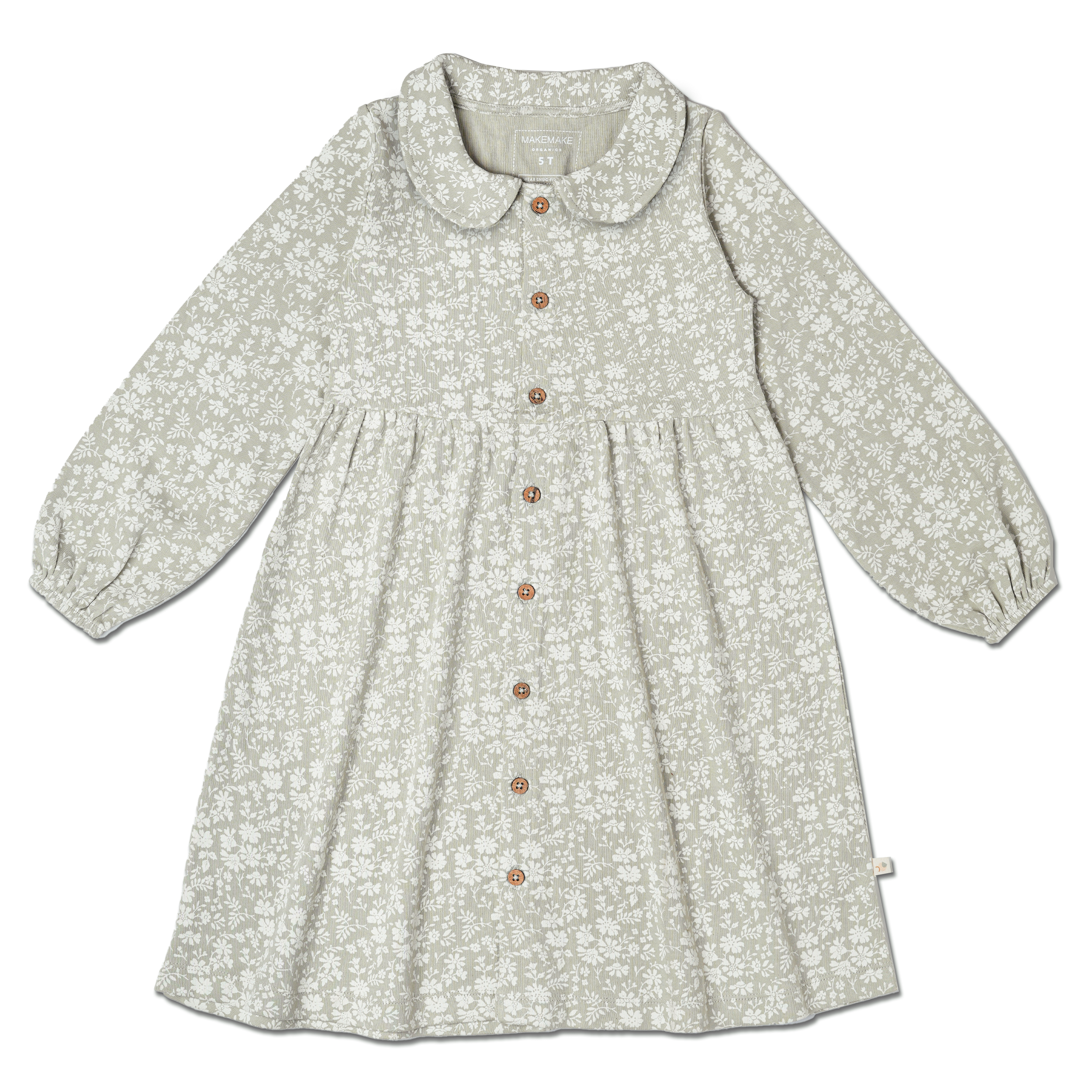 Organic Collared Dress - Wildsage - Makemake Organics
