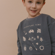 Organic Fleece Sweatshirt - Adventure - Makemake Organics