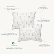 Organic Toddler Pillowcase - Astro - Makemake Organics