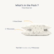 Organic Kids Fitted Sheet - Astro - Makemake Organics