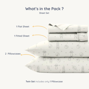 Organic Cotton Sheet Set - Astro - Makemake Organics