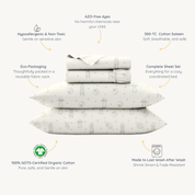 Organic Cotton Sheet Set - Astro - Makemake Organics