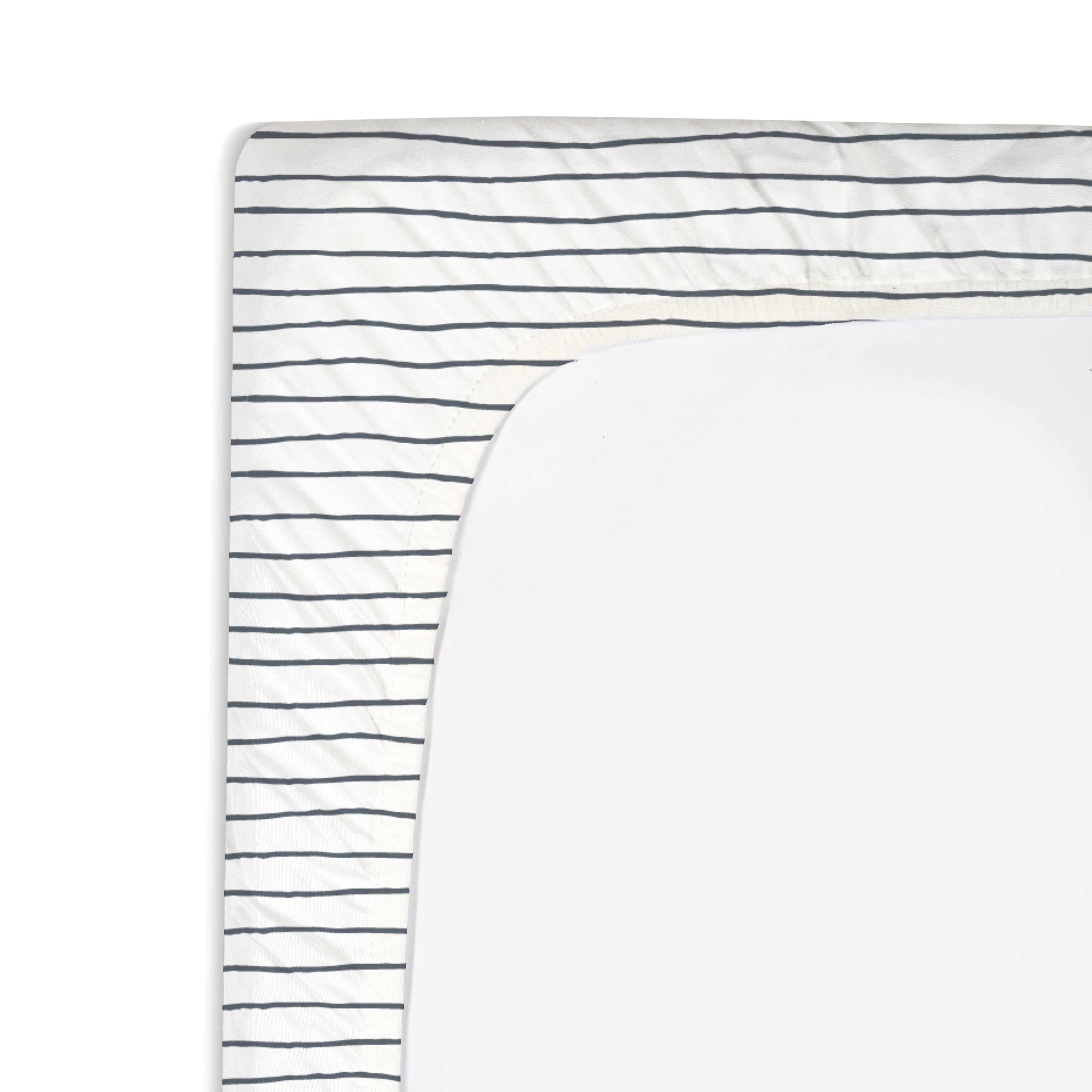 Organic Changing Pad Cover - Navy Stripes - Makemake Organics