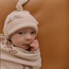 Organic Swaddle Blanket & Hat Set - Bicycle - Makemake Organics