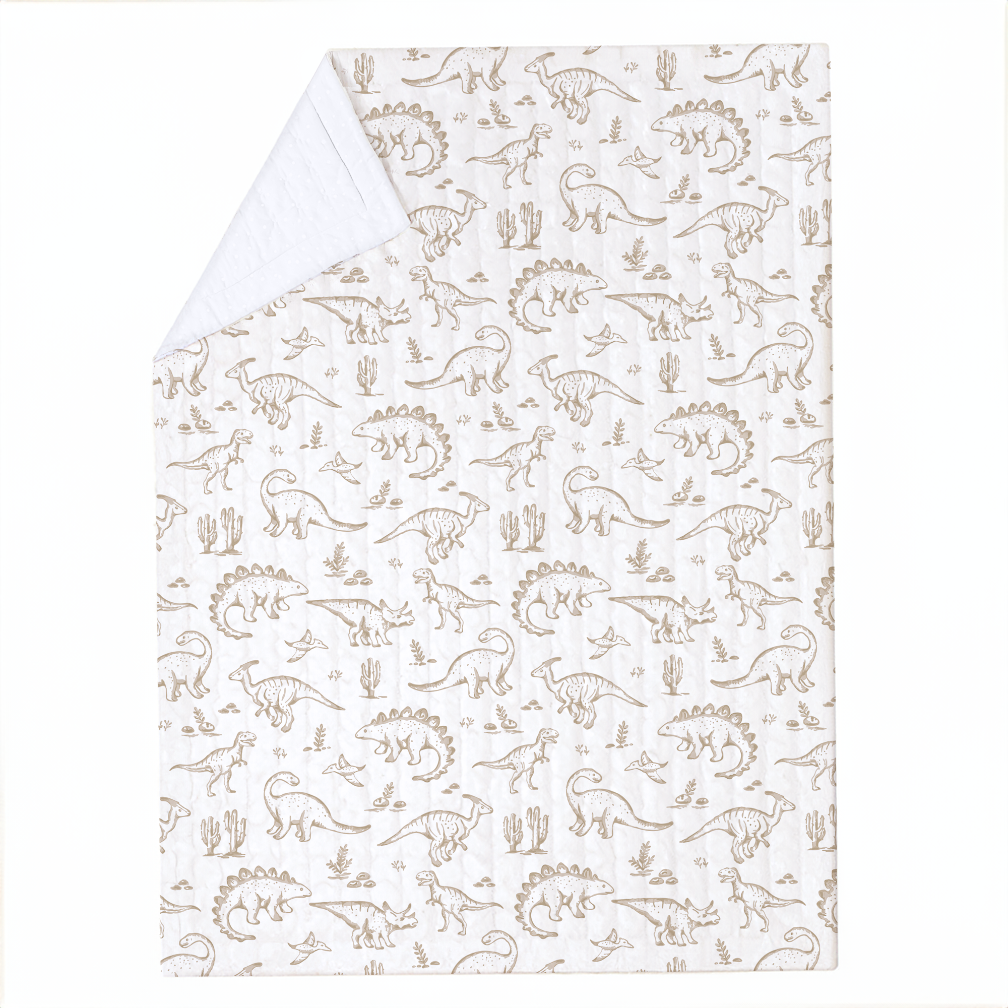 Organic Kids Quilt - Dino Dreams - Makemake Organics