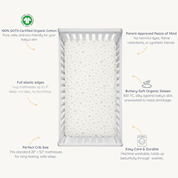 Organic Crib Sheet - Bloom - Makemake Organics