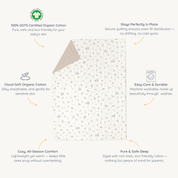 Organic Kids Quilt - Bloom & Pecan - Makemake Organics