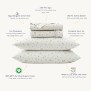 Organic Cotton Sheet Set - Bloom - Makemake Organics