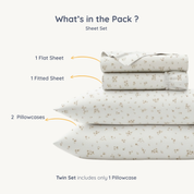 Organic Cotton Sheet Set - Bloom - Makemake Organics