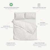 Organic Duvet Cover - Blossom - Makemake Organics