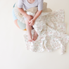 Organic Kids Quilt - Blossom & Taupe - Makemake Organics