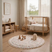 Organic Cotton Quilted Play Mat - Blossom - Makemake Organics