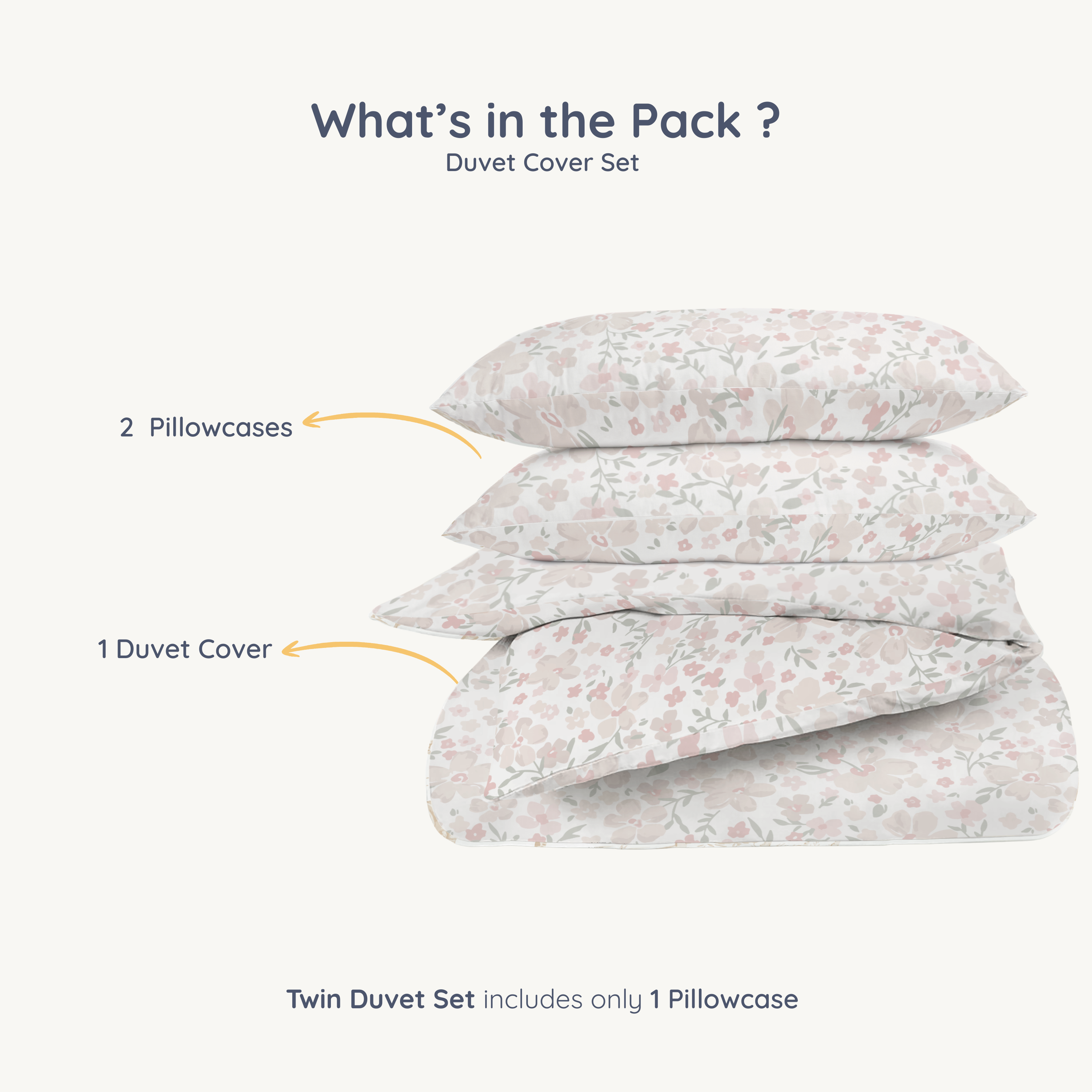Organic Duvet Cover - Blossom - Makemake Organics