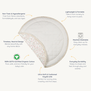 Organic Cotton Quilted Play Mat - Blossom - Makemake Organics