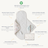 Organic Portable Changing Mat - Blossom - Makemake Organics